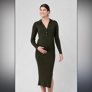 Ripe Sammy Knit Polo Dress – Ivy. Size XL